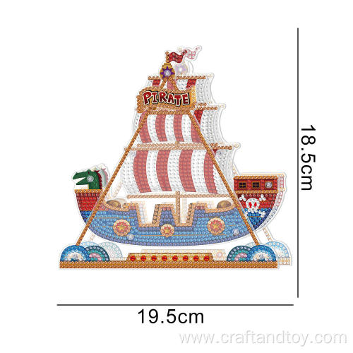 Diamond paint sailboat kit